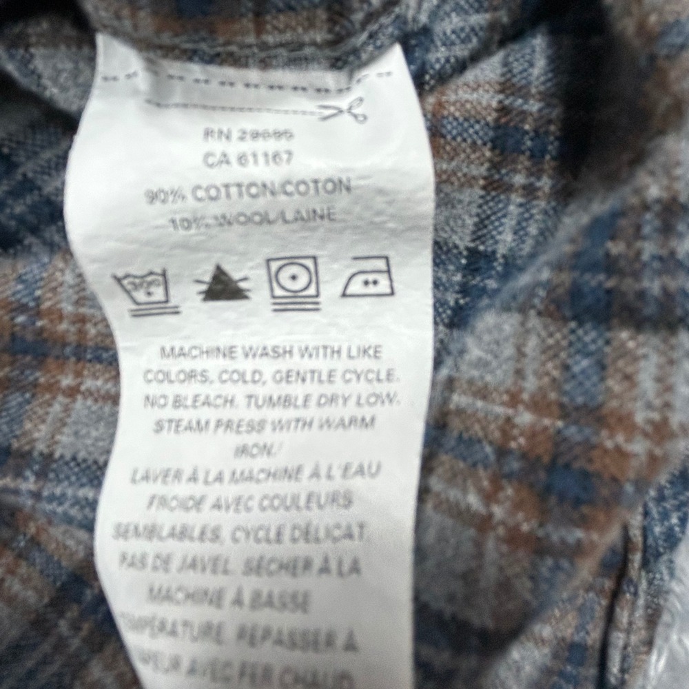 Pendleton Landry Plaid Flannel Shirt Men's Large Cotton Wool Blend Long Sleeve - Picture 3 of 6